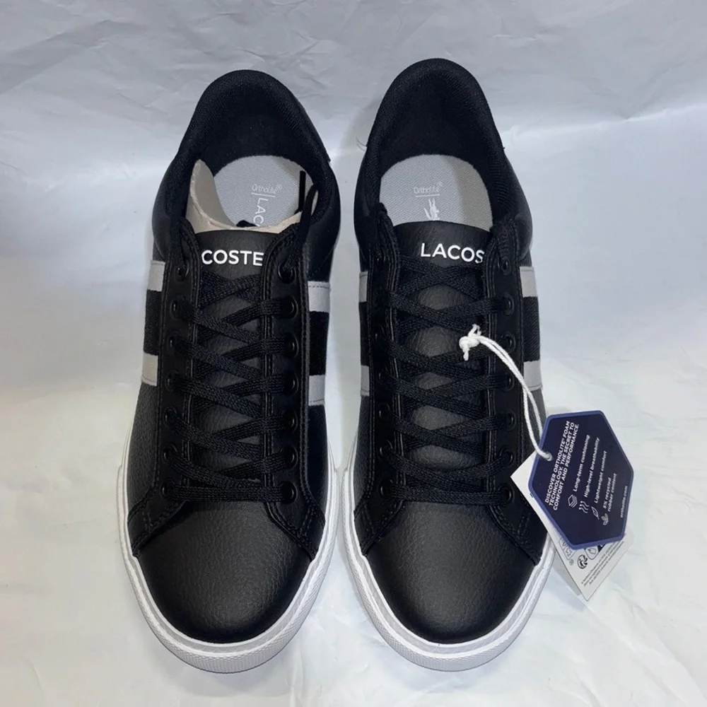 NEW LACOSTE Womens Grad Vulc 120 Sneakers Casual Flat Round Toe Low-Rise Size 6